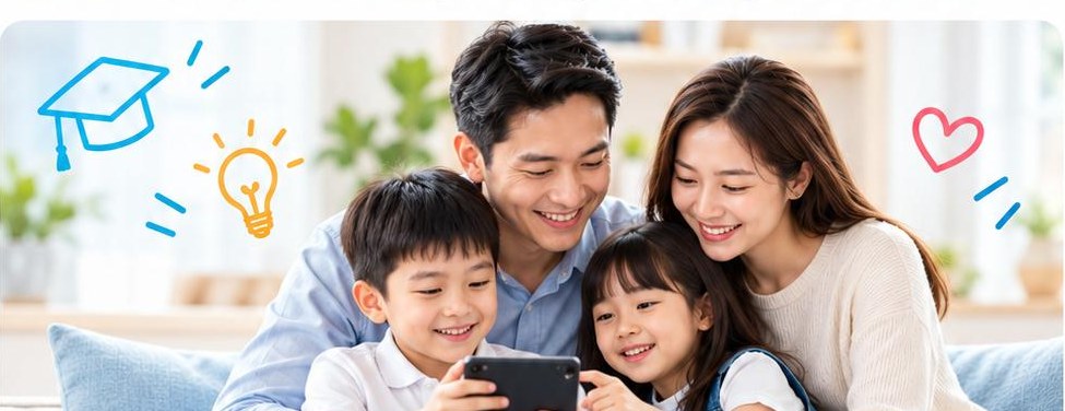 Gia đình cùng xem app EDUVI